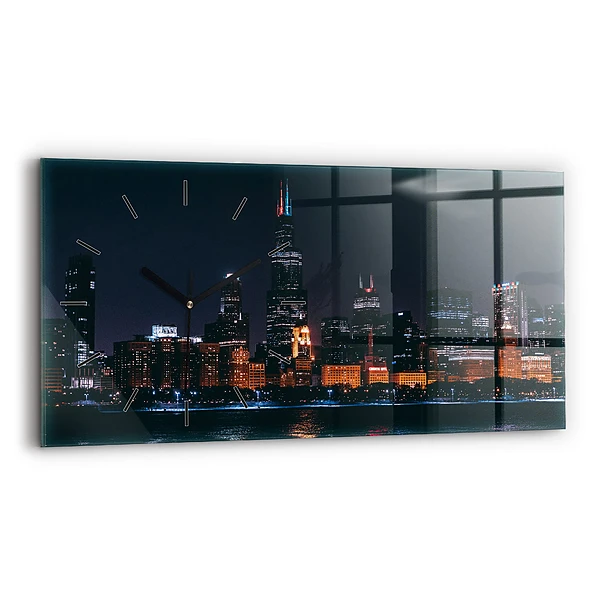 Horizontale Uhr Chicago Stadtbild