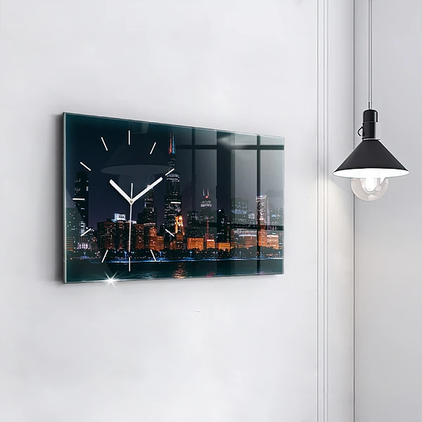 Horizontale Uhr Chicago Stadtbild