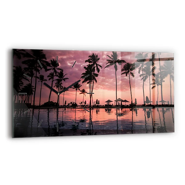 Horizontale Uhr Palmen auf Hawaii