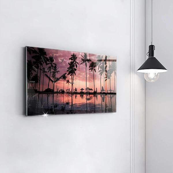 Horizontale Uhr Palmen auf Hawaii