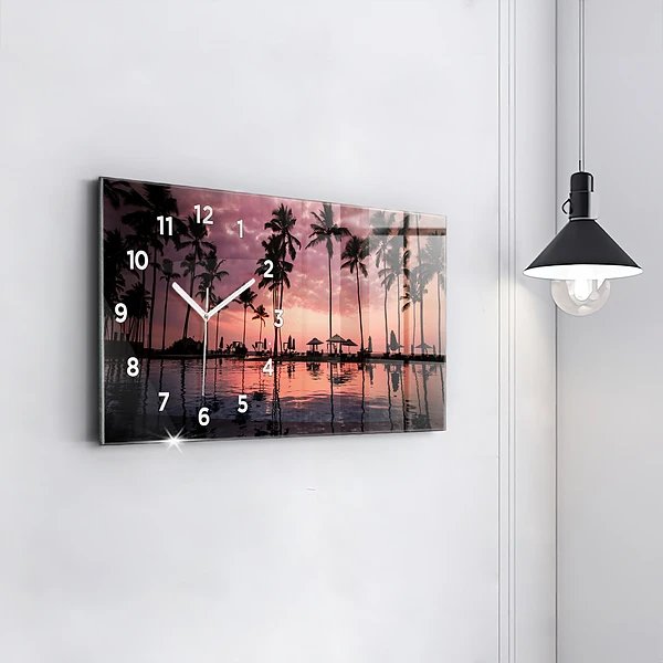 Horizontale Uhr Palmen auf Hawaii