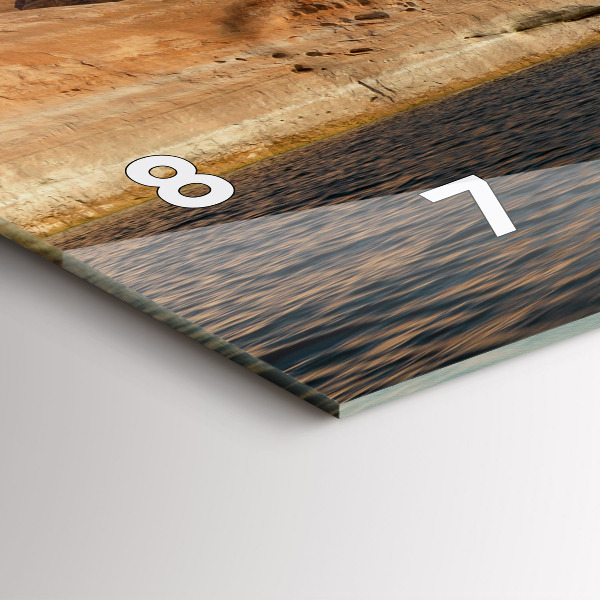 Horizontale Uhr mit motiv Person auf Wasserskiern