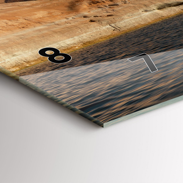 Horizontale Uhr mit motiv Person auf Wasserskiern