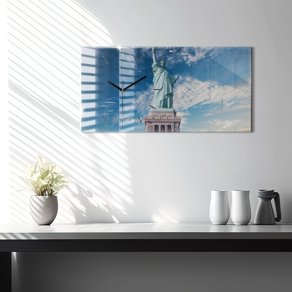 Horizontale Uhr mit motiv Freiheitsstatue New York