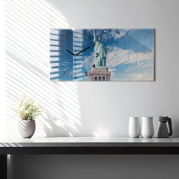 Horizontale Uhr mit motiv Freiheitsstatue New York