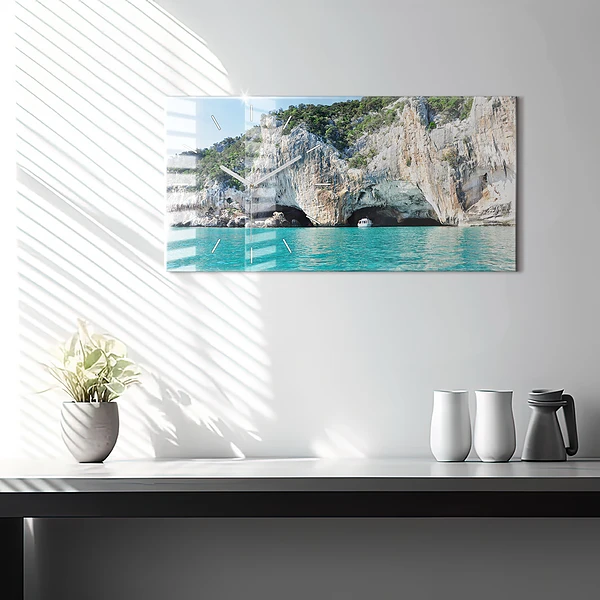 Horizontale Uhr mit motiv Unterwasser-Höhle