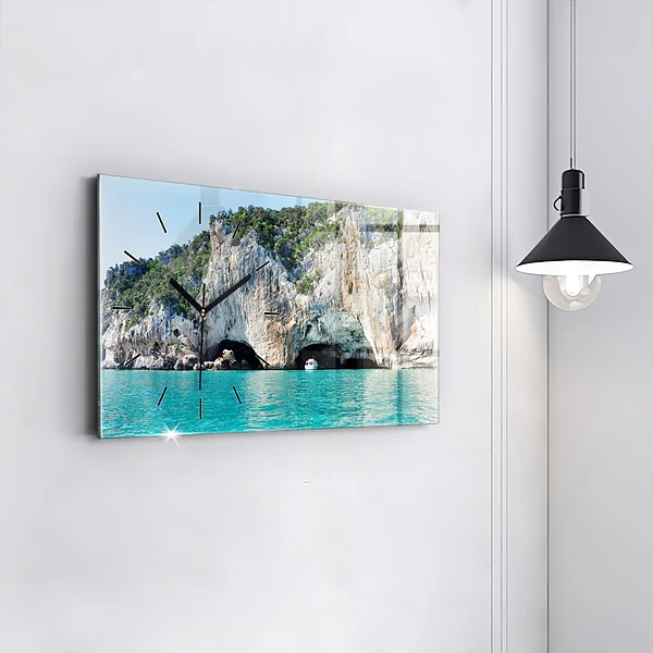 Horizontale Uhr mit motiv Unterwasser-Höhle