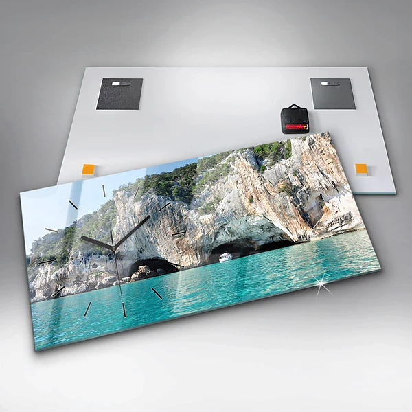 Horizontale Uhr mit motiv Unterwasser-Höhle