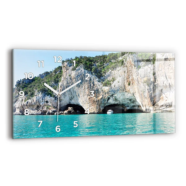 Horizontale Uhr mit motiv Unterwasser-Höhle
