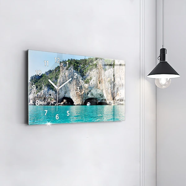 Horizontale Uhr mit motiv Unterwasser-Höhle