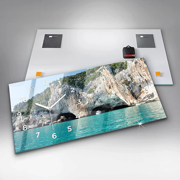 Horizontale Uhr mit motiv Unterwasser-Höhle