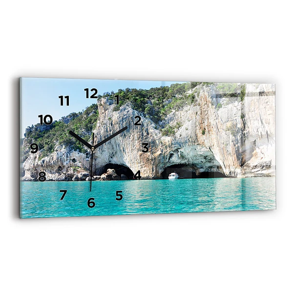 Horizontale Uhr mit motiv Unterwasser-Höhle