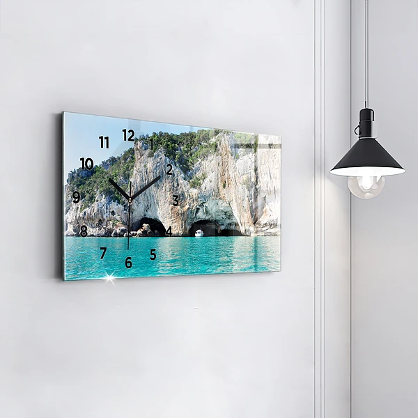 Horizontale Uhr mit motiv Unterwasser-Höhle