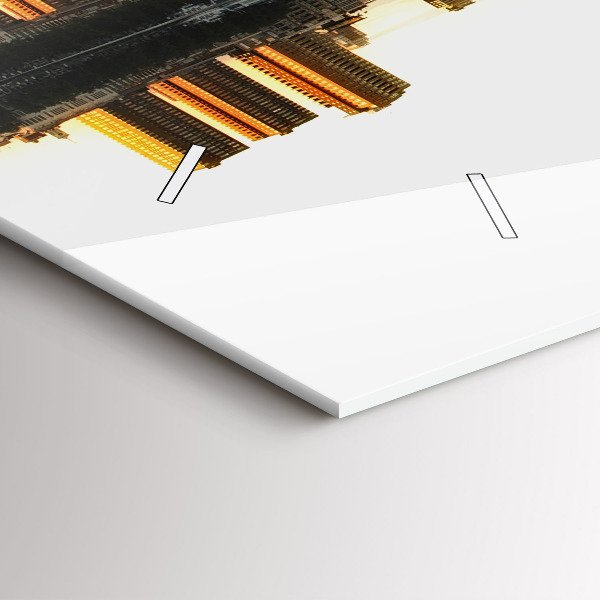 Horizontale Uhr Stadt am Fluss