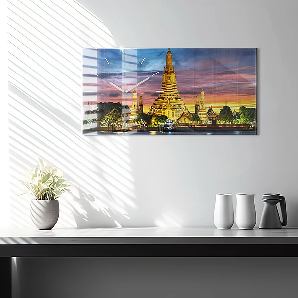 Horizontale Uhr mit motiv Tempel in Bangkok