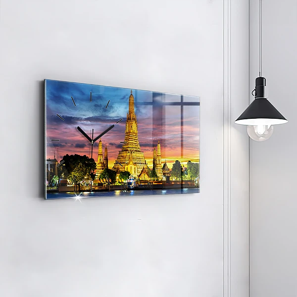 Horizontale Uhr mit motiv Tempel in Bangkok