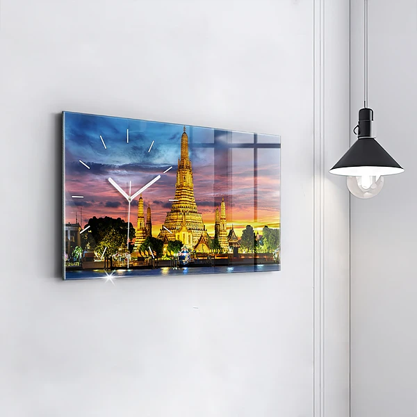Horizontale Uhr mit motiv Tempel in Bangkok