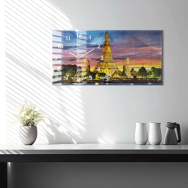 Horizontale Uhr mit motiv Tempel in Bangkok