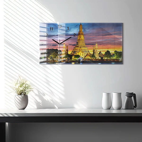 Horizontale Uhr mit motiv Tempel in Bangkok