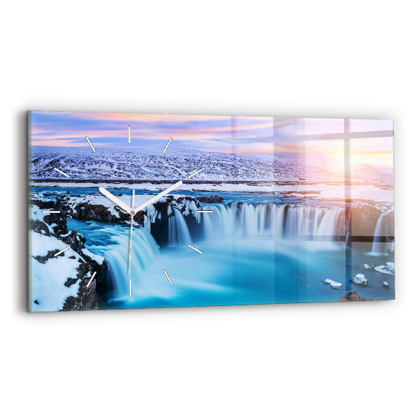 Horizontale Uhr Godafoss-Wasserfall in Island