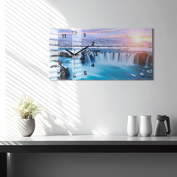 Horizontale Uhr Godafoss-Wasserfall in Island