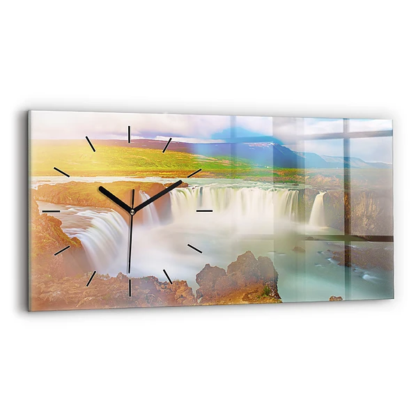 Horizontale Uhr mit motiv Godafoss in Island