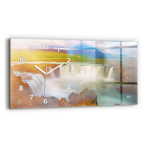 Horizontale Uhr mit motiv Godafoss in Island