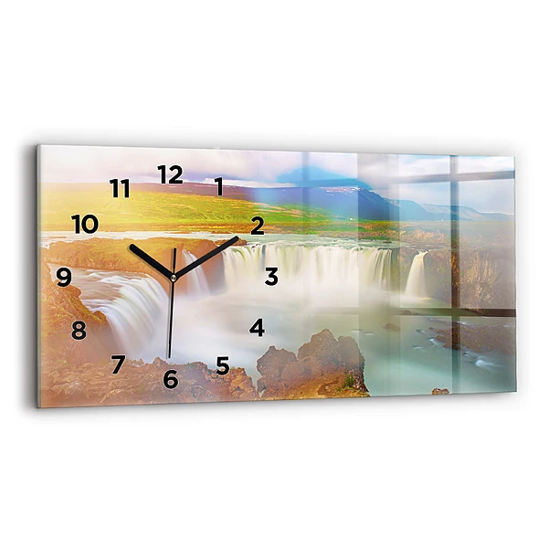 Horizontale Uhr mit motiv Godafoss in Island