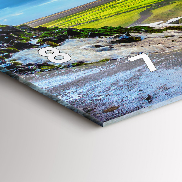 Horizontale Uhr Wasserfall in Island