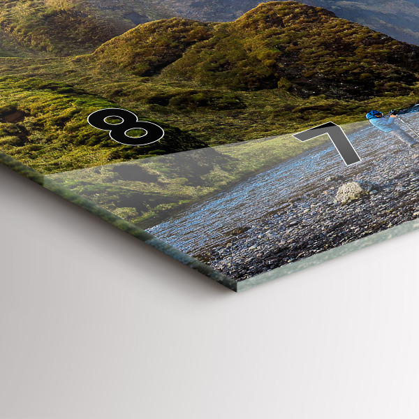 Horizontale Uhr mit motiv Wasserfall in Island