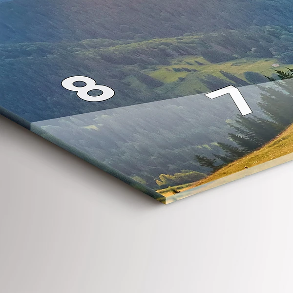 Horizontale Uhr Landschaft mit Wäldern