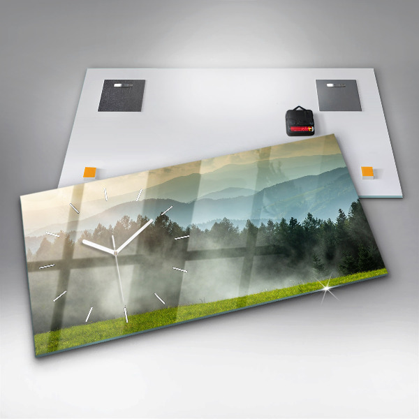 Horizontale Uhr mit motiv Berglandschaft