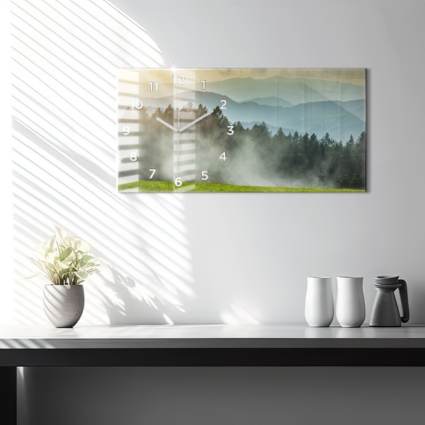 Horizontale Uhr mit motiv Berglandschaft