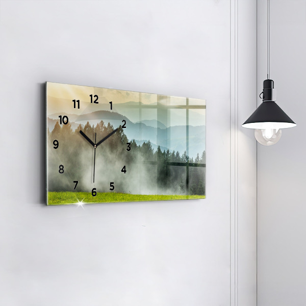Horizontale Uhr mit motiv Berglandschaft