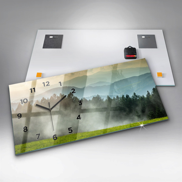 Horizontale Uhr mit motiv Berglandschaft