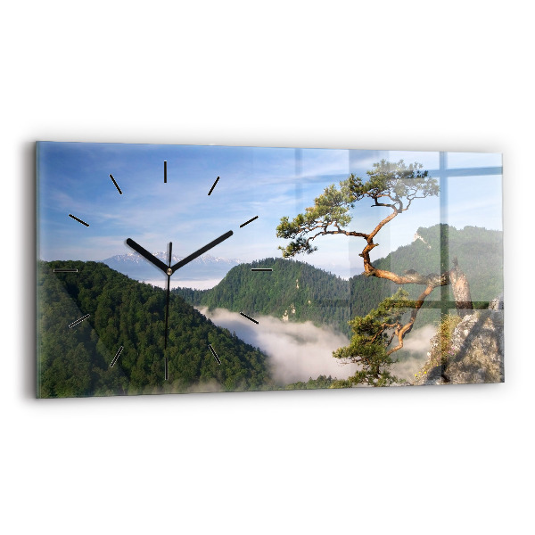Horizontale Uhr mit motiv Sokolica-Gipfel im Pieniny-Gebirge