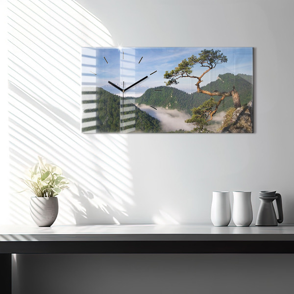 Horizontale Uhr mit motiv Sokolica-Gipfel im Pieniny-Gebirge