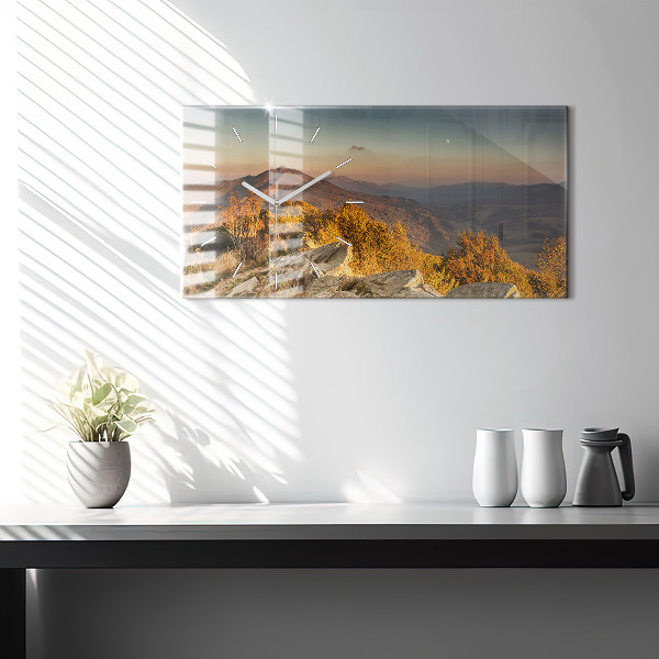 Horizontale Uhr mit motiv Bieszczady-Gebirge