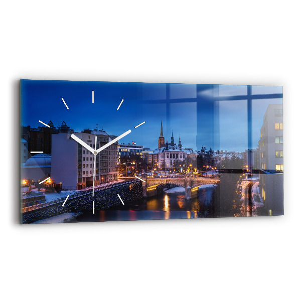 Horizontale Uhr mit motiv Panorama von Pilsen