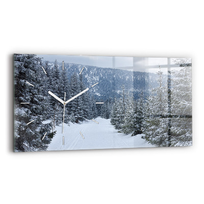 Horizontale Uhr mit motiv Tschechisches Riesengebirge im Winter