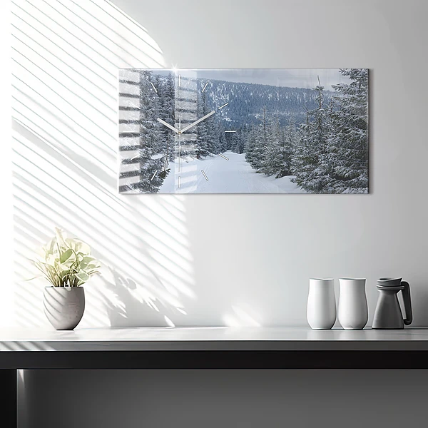 Horizontale Uhr mit motiv Tschechisches Riesengebirge im Winter