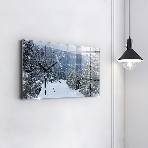 Horizontale Uhr mit motiv Tschechisches Riesengebirge im Winter