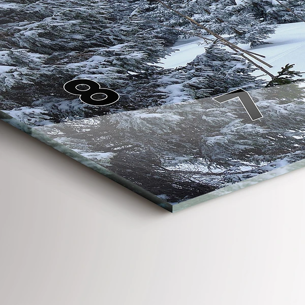 Horizontale Uhr mit motiv Tschechisches Riesengebirge im Winter