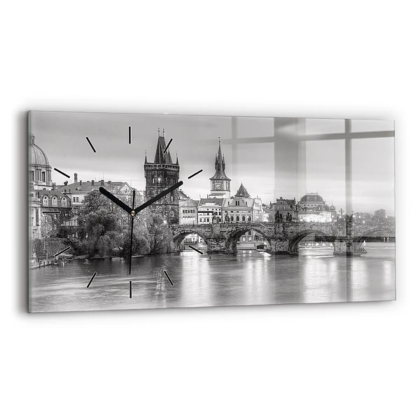 Horizontale Uhr Ansicht der Karlsbrücke Prag
