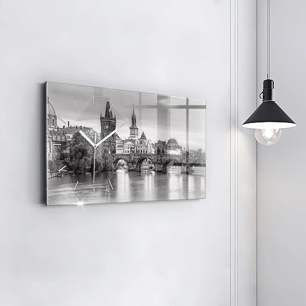 Horizontale Uhr Ansicht der Karlsbrücke Prag