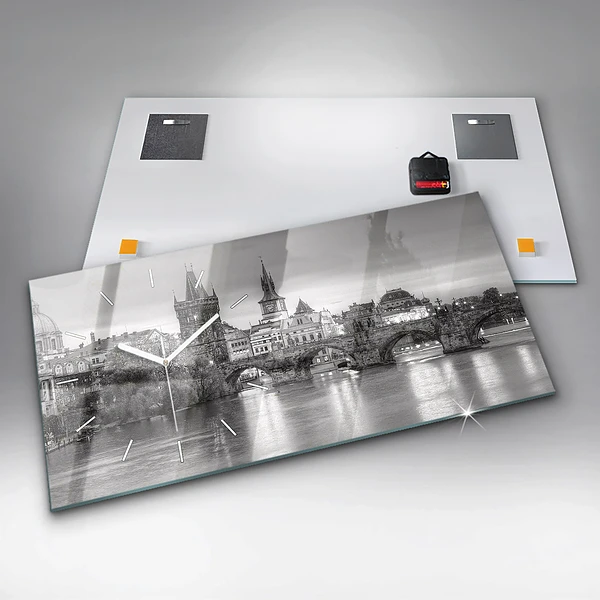 Horizontale Uhr Ansicht der Karlsbrücke Prag