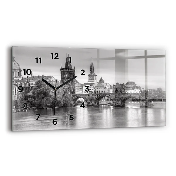 Horizontale Uhr Ansicht der Karlsbrücke Prag