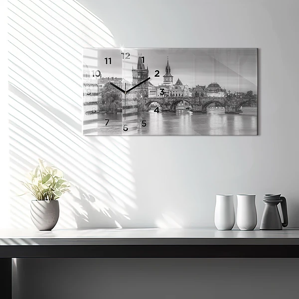 Horizontale Uhr Ansicht der Karlsbrücke Prag