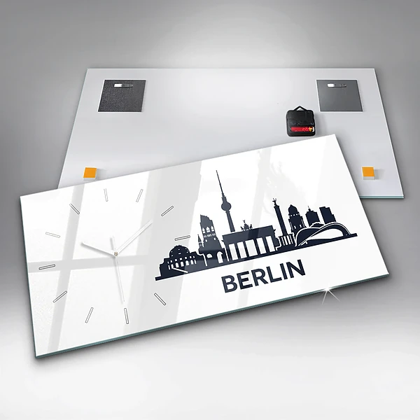 Horizontale Uhr mit motiv Illustration der Stadt Berlin