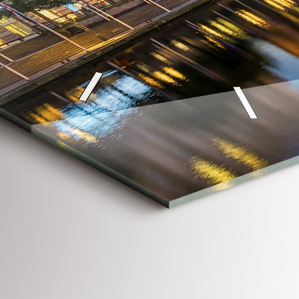 Horizontale Uhr mit motiv Hamburger Rathaus